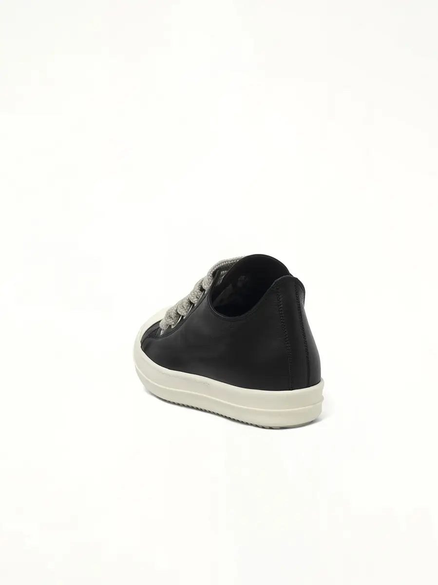 Rick Owens Jumbolace Low Sneaks in Black/milk/milk Black | Thumbnail 2 Rick Owens Jumbolace Low Sneaks in Black/milk/milk Black | Thumbnail 2