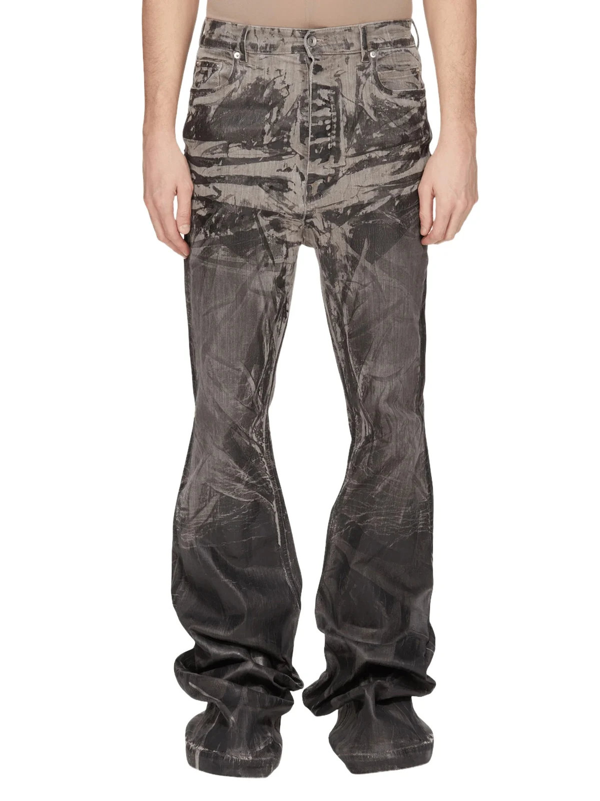 RICK OWENS DRKSHDW Bolan Bootcut Washed Foil