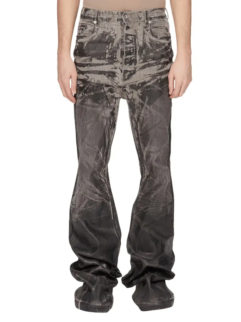 RICK OWENS DRKSHDW Bolan Bootcut Washed Foil | Image 1 RICK OWENS DRKSHDW Bolan Bootcut Washed Foil | Image 1