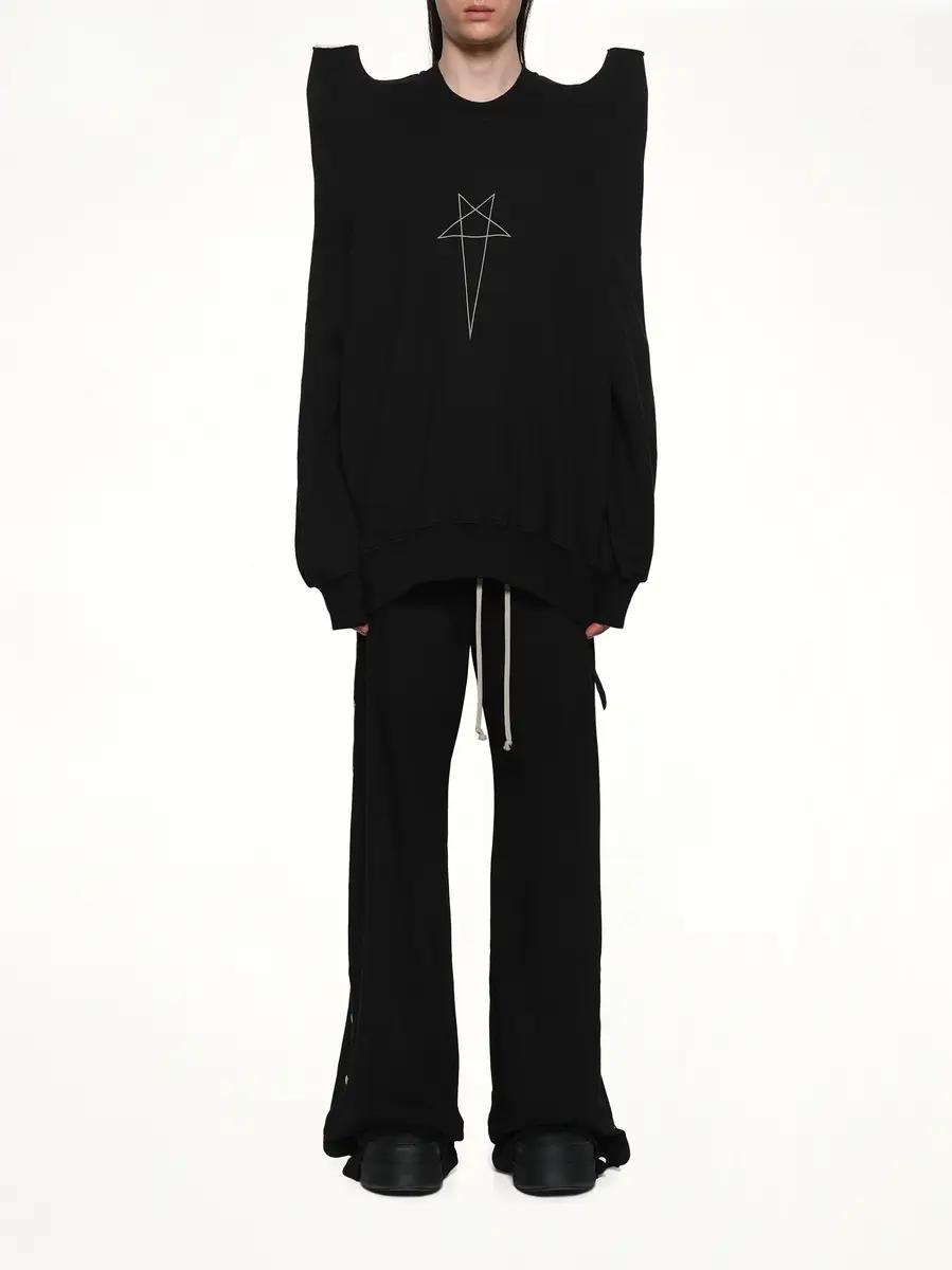 RICK OWENS DRKSHDW Pentagram Tec Sweat in Black/pearl | Thumbnail 7 RICK OWENS DRKSHDW Pentagram Tec Sweat in Black/pearl | Thumbnail 7