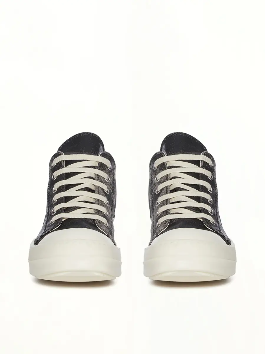 RICK OWENS DRKSHDW Low Sneaks in Black Washed | Thumbnail 2 RICK OWENS DRKSHDW Low Sneaks in Black Washed | Thumbnail 2