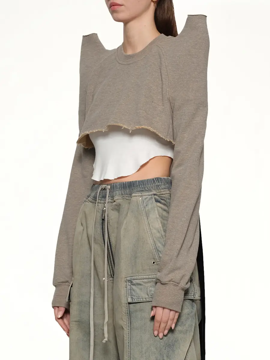 RICK OWENS DRKSHDW Cropped Tecsweat | Thumbnail 2 RICK OWENS DRKSHDW Cropped Tecsweat | Thumbnail 2