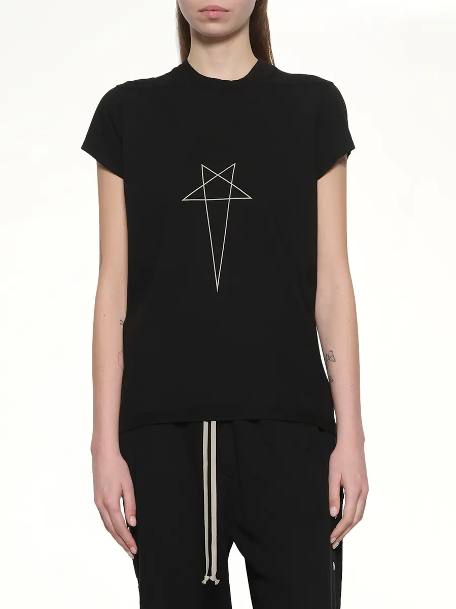 RICK OWENS DRKSHDW Penta Small Level T-shirt in Black/pearl | Thumbnail 6 RICK OWENS DRKSHDW Penta Small Level T-shirt in Black/pearl | Thumbnail 6