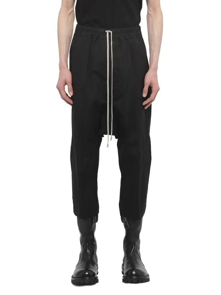 Rick Owens Drawstring Cropped Pants | Image 1 Rick Owens Drawstring Cropped Pants | Image 1