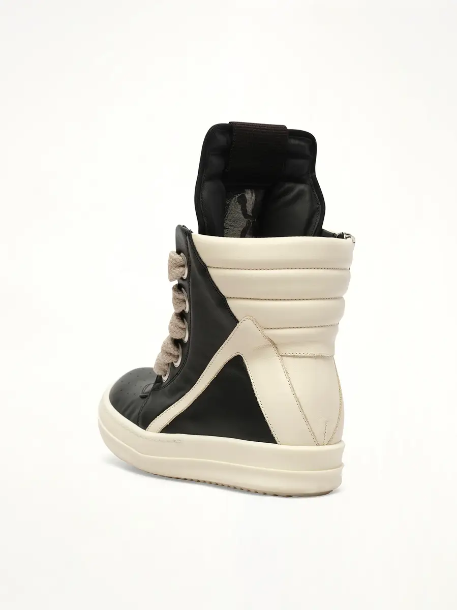 Rick Owens Jumbolace Geobasket in Black/milk/milk Black | Thumbnail 2 Rick Owens Jumbolace Geobasket in Black/milk/milk Black | Thumbnail 2