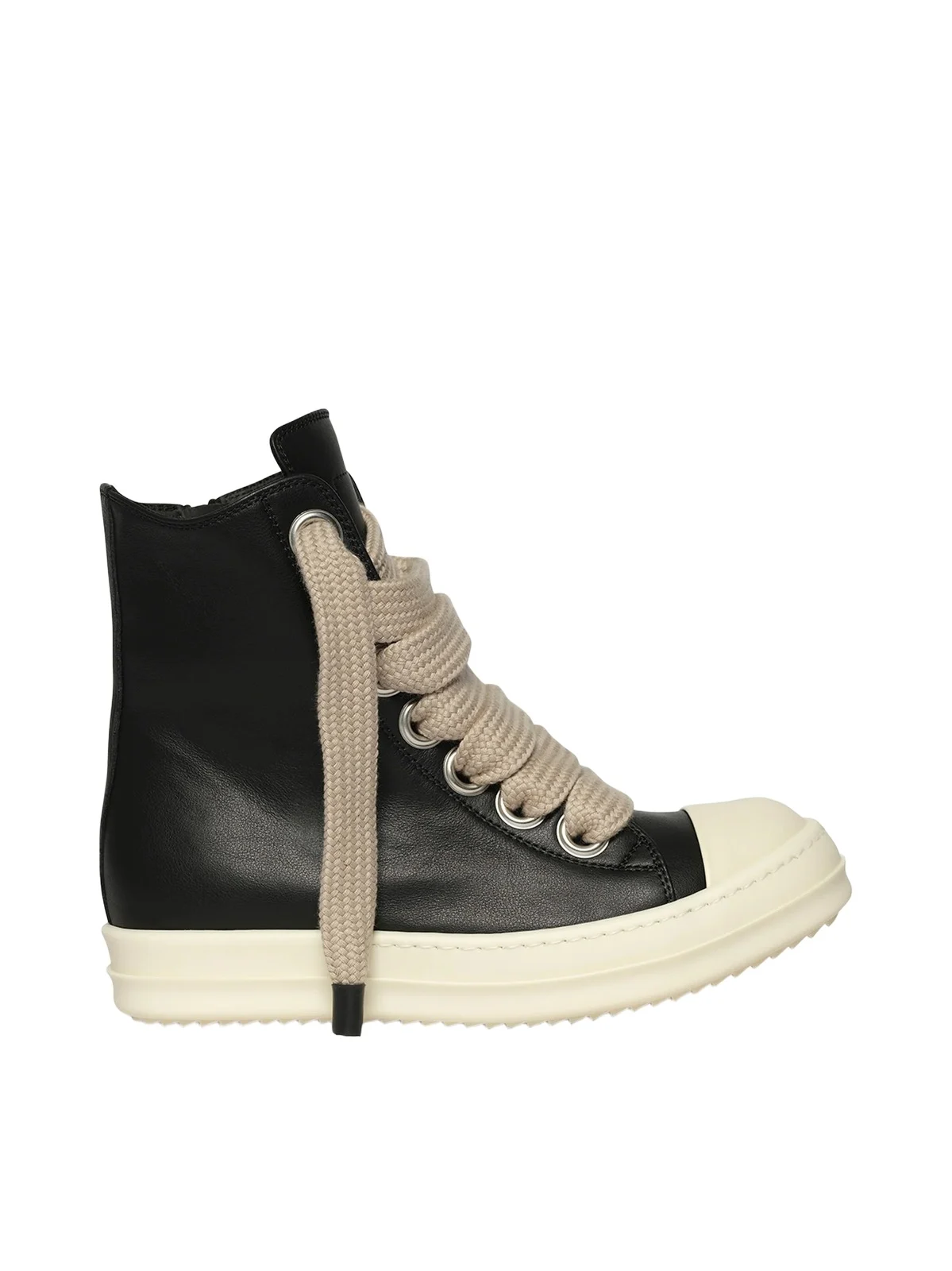 Rick Owens Jumbolace Sneaks in Black/milk/milk