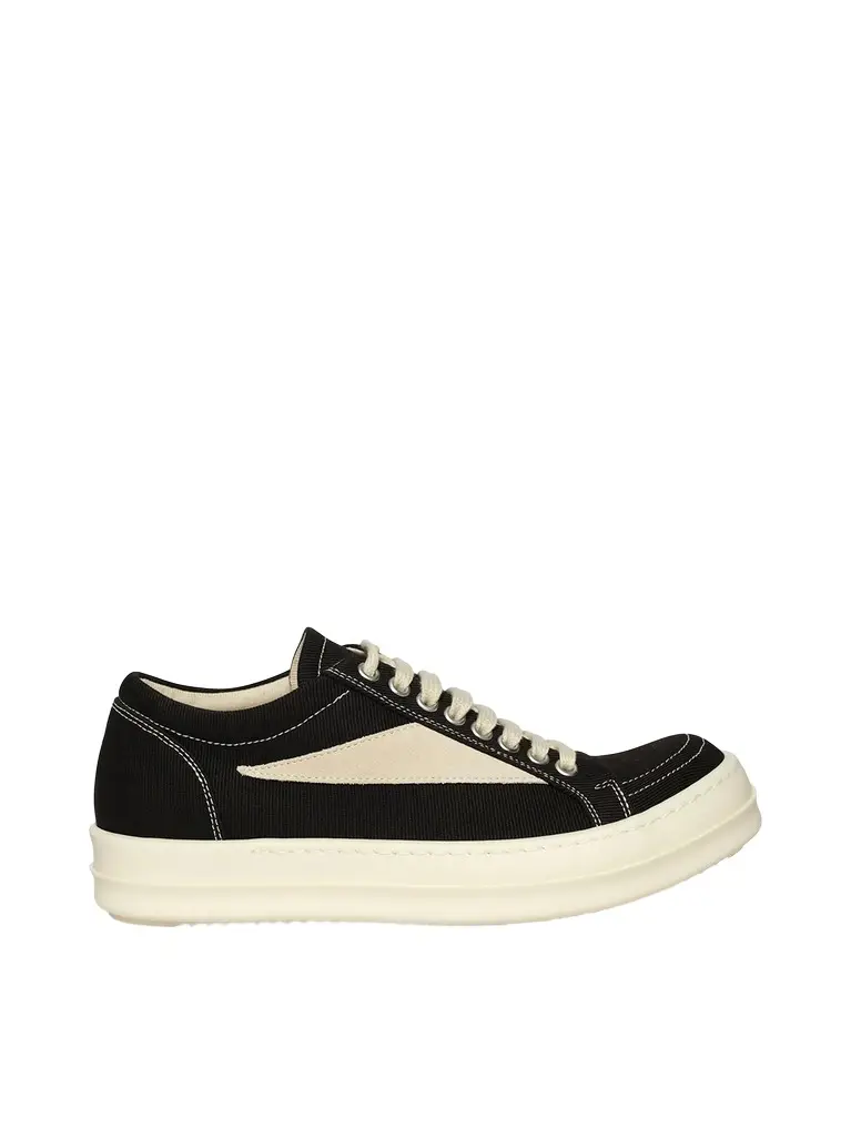 RICK OWENS DRKSHDW Vintage Sneaks in Black/milk/milk Black | Image 1 RICK OWENS DRKSHDW Vintage Sneaks in Black/milk/milk Black | Image 1