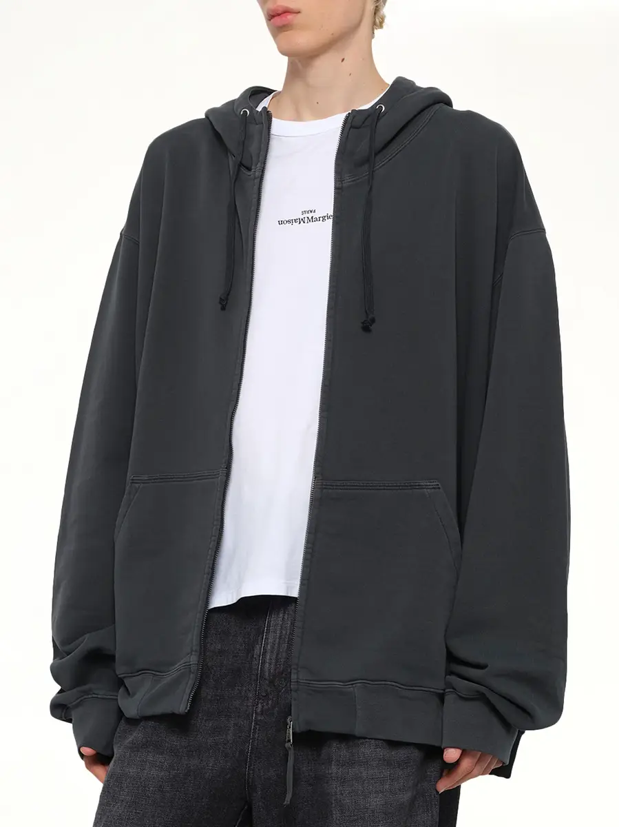 Maison Margiela Lightweight Firm Zip Hoodie | Thumbnail 6 Maison Margiela Lightweight Firm Zip Hoodie | Thumbnail 6