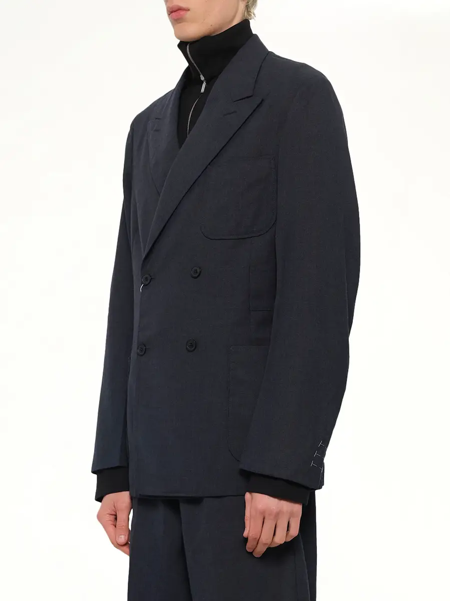 Maison Margiela Wool Jacket in Dark Blue | Thumbnail 2 Maison Margiela Wool Jacket in Dark Blue | Thumbnail 2