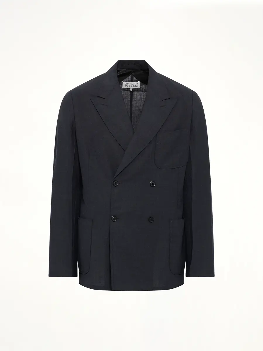 Maison Margiela Wool Jacket in Dark Blue | Thumbnail 3 Maison Margiela Wool Jacket in Dark Blue | Thumbnail 3