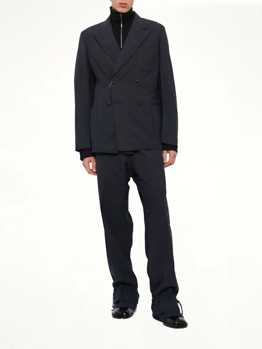 Maison Margiela Wool Jacket in Dark Blue | Thumbnail 4 Maison Margiela Wool Jacket in Dark Blue | Thumbnail 4