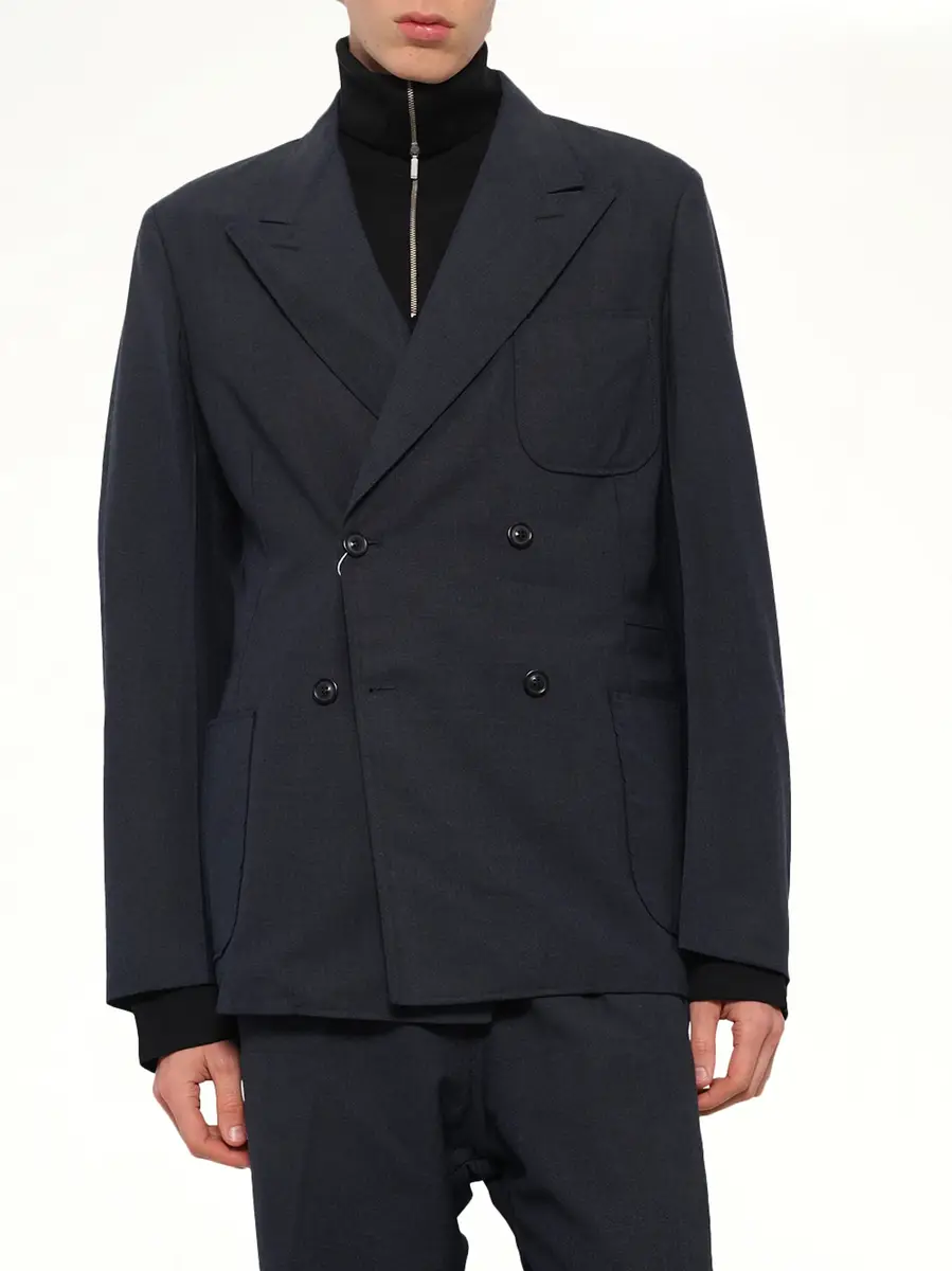 Maison Margiela Wool Jacket in Dark Blue | Thumbnail 6 Maison Margiela Wool Jacket in Dark Blue | Thumbnail 6