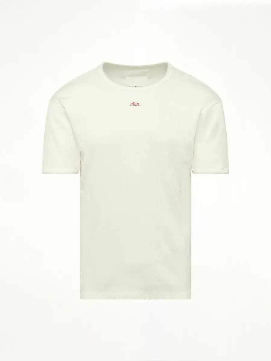 Maison Margiela Rib T-shirt in Off White | Thumbnail 3 Maison Margiela Rib T-shirt in Off White | Thumbnail 3