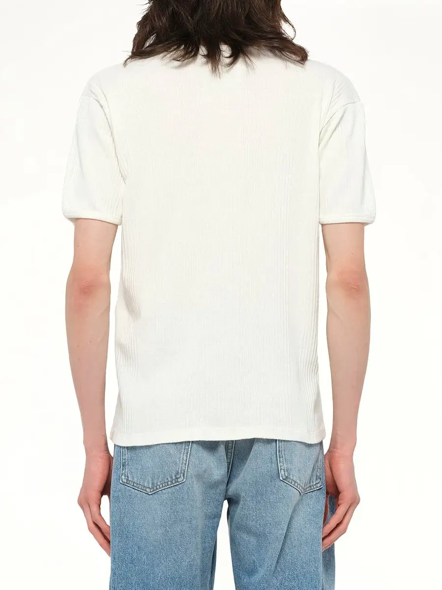 Maison Margiela Rib T-shirt in Off White | Thumbnail 5 Maison Margiela Rib T-shirt in Off White | Thumbnail 5