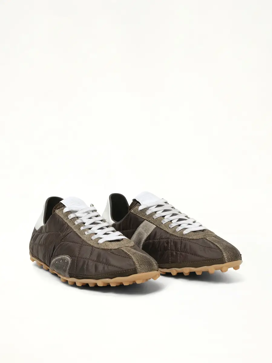 Maison Margiela Sprinters Low Sneaker in Dark Green/white/grey | Thumbnail 3 Maison Margiela Sprinters Low Sneaker in Dark Green/white/grey | Thumbnail 3