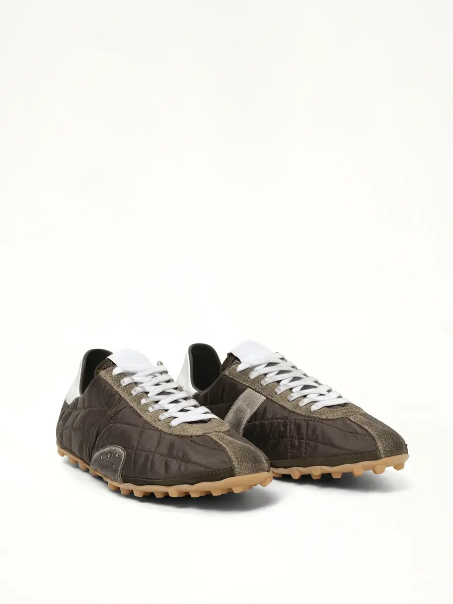 Maison Margiela Sprinters Low Sneaker in Dark Green/white/grey | Thumbnail 3