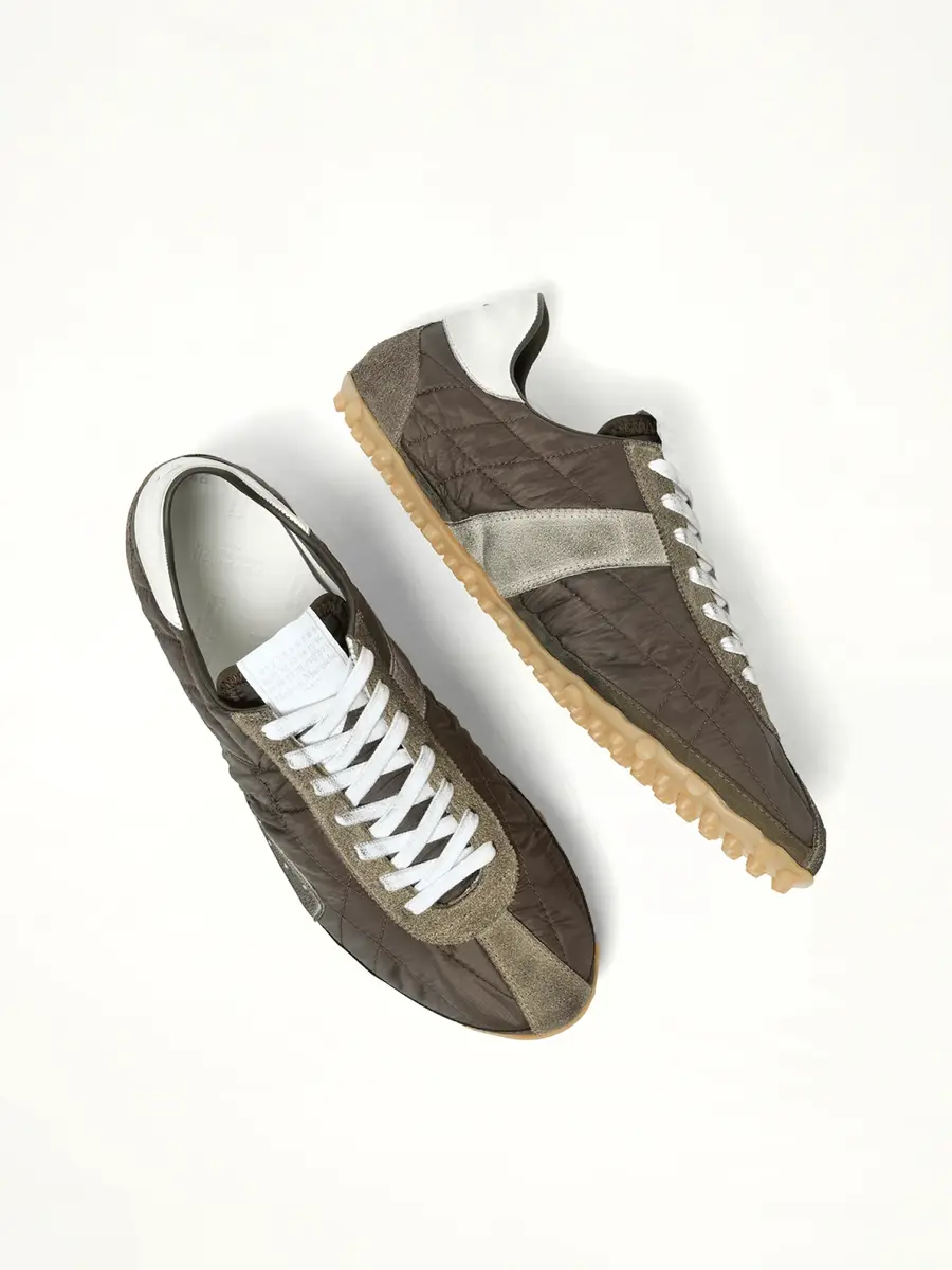 Maison Margiela Sprinters Low Sneaker in Dark Green/white/grey | Thumbnail 4