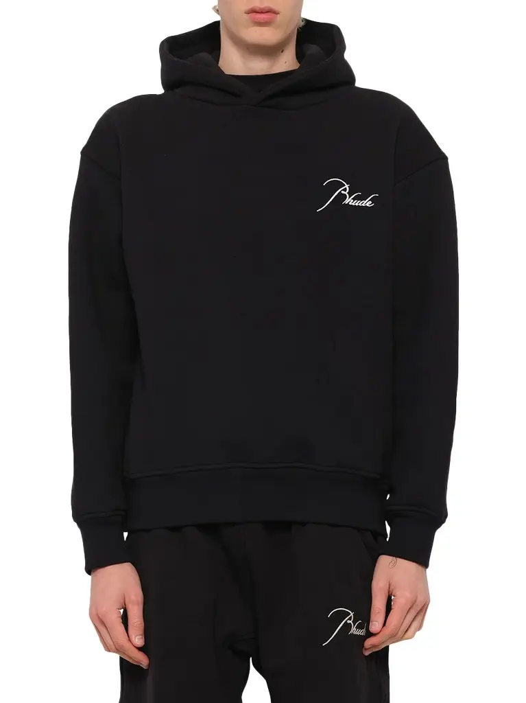 Rhude Classique Side Zip Pullover Hoodie | Image 1 Rhude Classique Side Zip Pullover Hoodie | Image 1