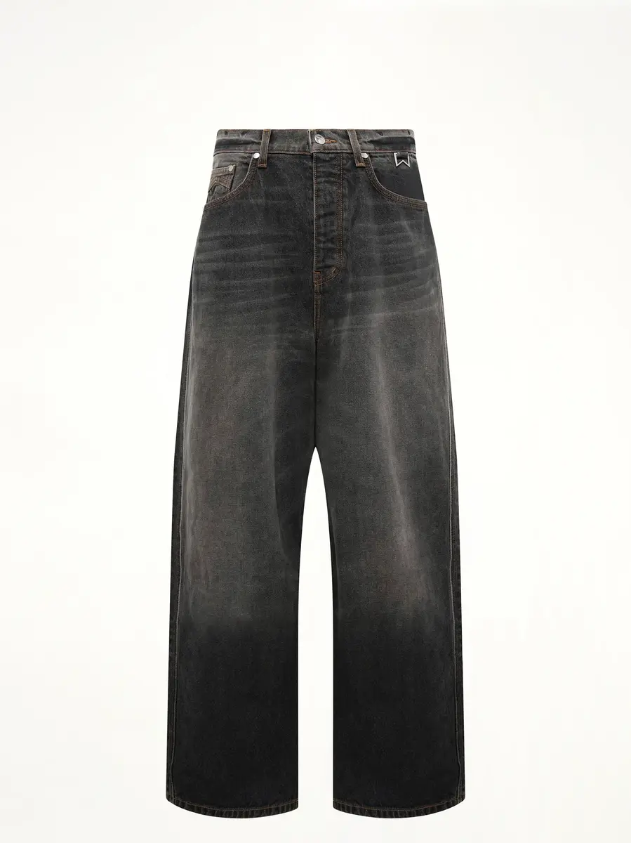 Rhude Wide Leg Traxedo Denim in Agoura Black | Thumbnail 3 Rhude Wide Leg Traxedo Denim in Agoura Black | Thumbnail 3