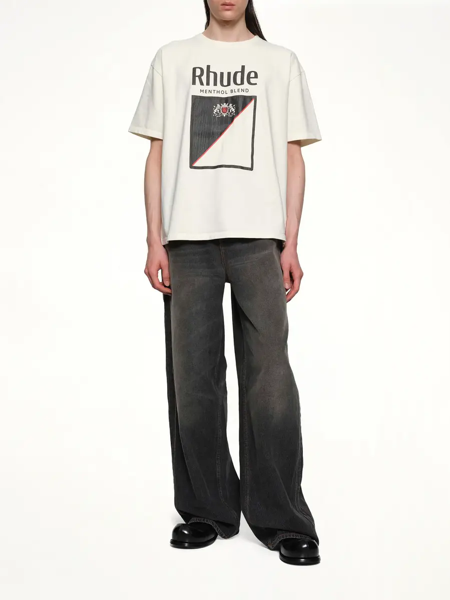 Rhude Wide Leg Traxedo Denim in Agoura Black | Thumbnail 4 Rhude Wide Leg Traxedo Denim in Agoura Black | Thumbnail 4