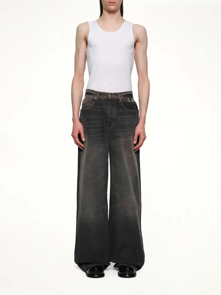 Rhude Wide Leg Traxedo Denim in Agoura Black | Thumbnail 7 Rhude Wide Leg Traxedo Denim in Agoura Black | Thumbnail 7