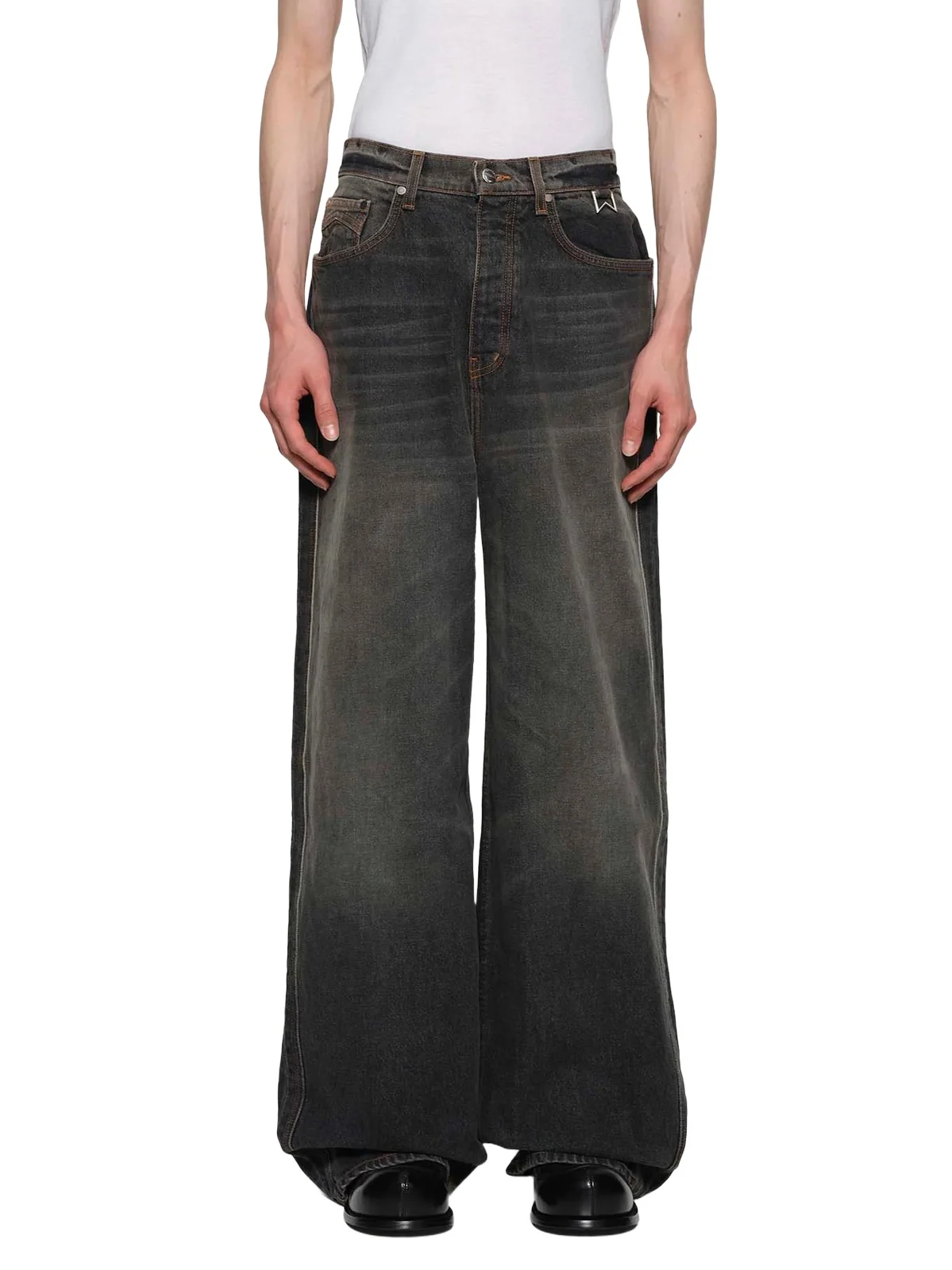 Wide Leg Traxedo Denim in Agoura Black Wide Leg Traxedo Denim in Agoura Black
