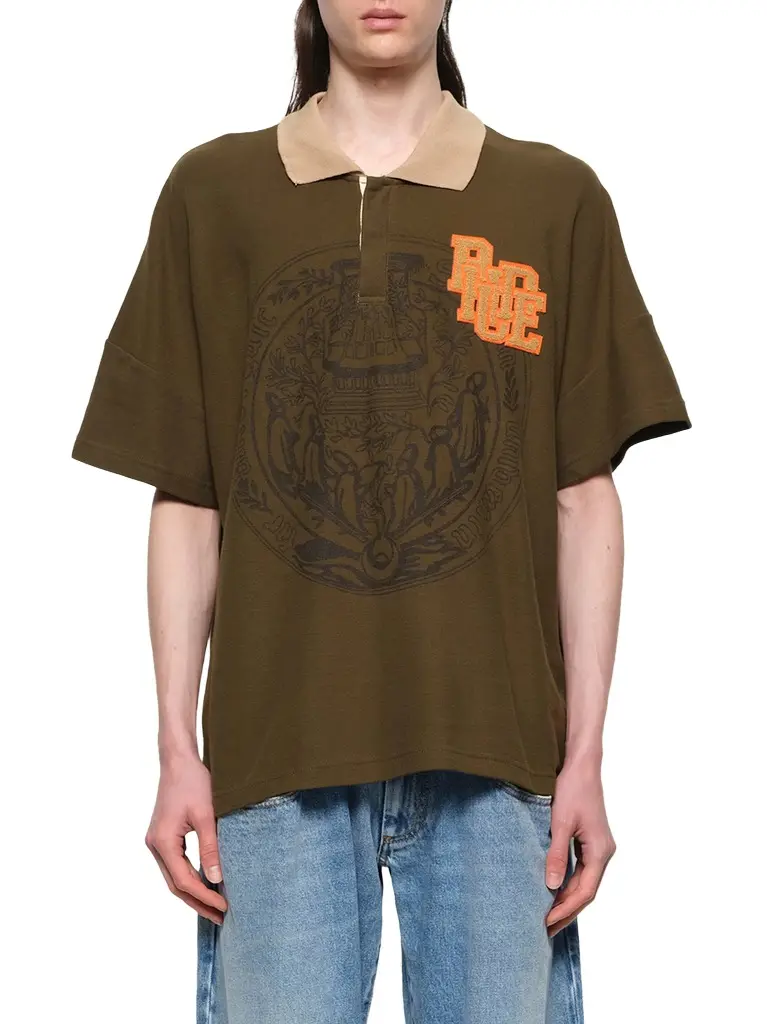 Rhude Scramble Logo Stamp Polo | Image 1 Rhude Scramble Logo Stamp Polo | Image 1