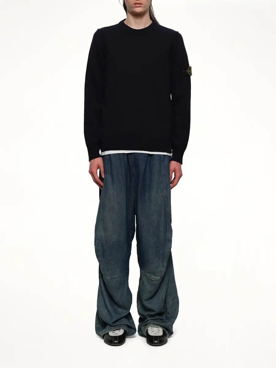 Stone Island 510007 Crewneck Sweater in Navy Blue | Thumbnail 7 Stone Island 510007 Crewneck Sweater in Navy Blue | Thumbnail 7