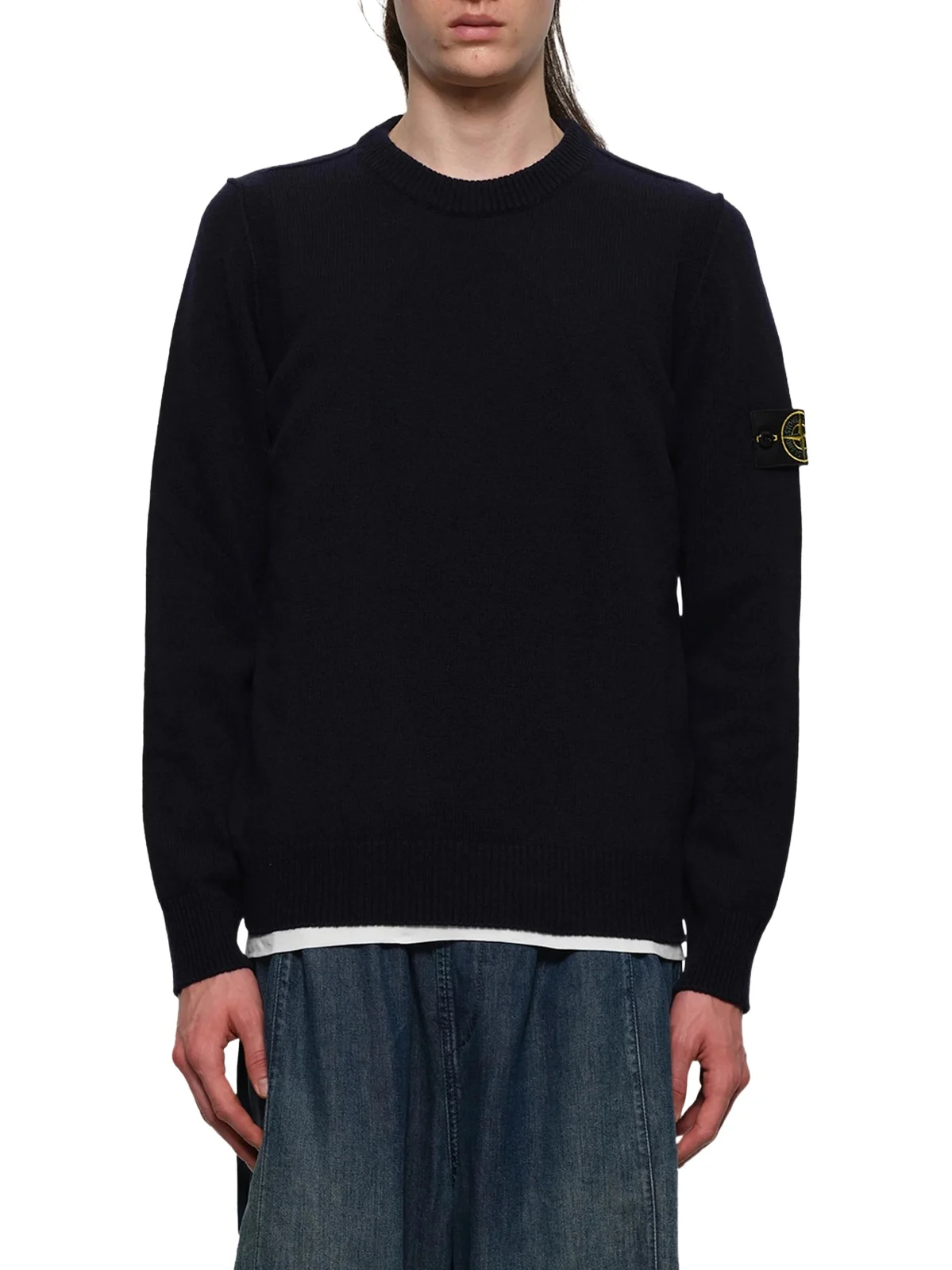 510007 Crewneck Sweater in Navy Blue 510007 Crewneck Sweater in Navy Blue