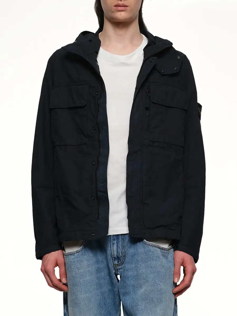 Stone Island Q10001 Short Parka in Navy Blue | Thumbnail 6 Stone Island Q10001 Short Parka in Navy Blue | Thumbnail 6