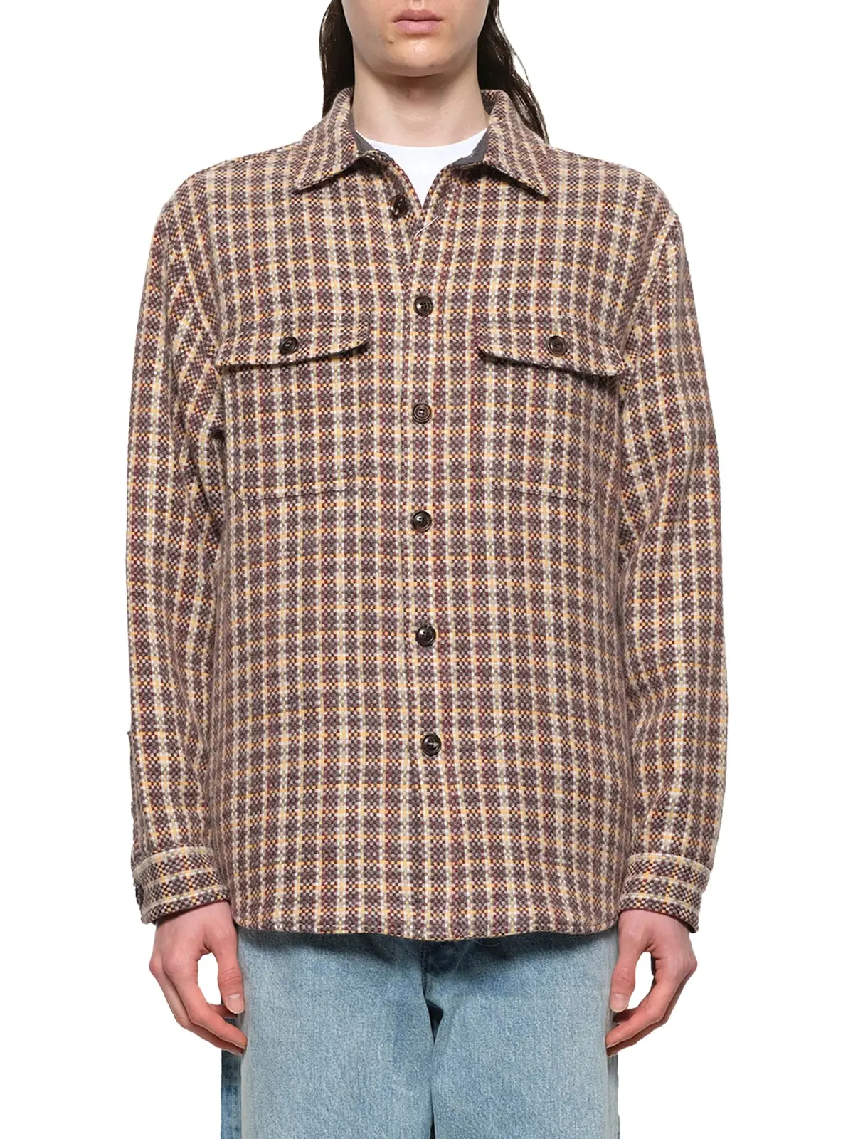 vowels Double Pocket Shirt Jacket