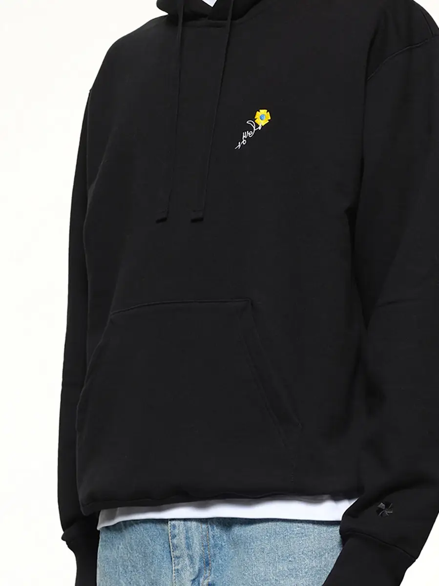 vowels Floral Embroidered Hoodie | Thumbnail 6