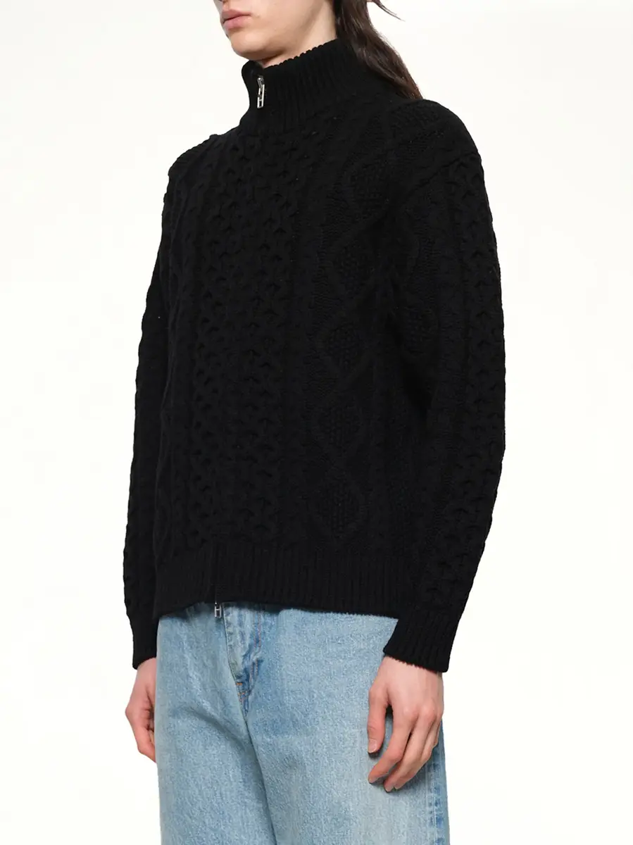 vowels Cable Knit Zip Up | Thumbnail 2 vowels Cable Knit Zip Up | Thumbnail 2