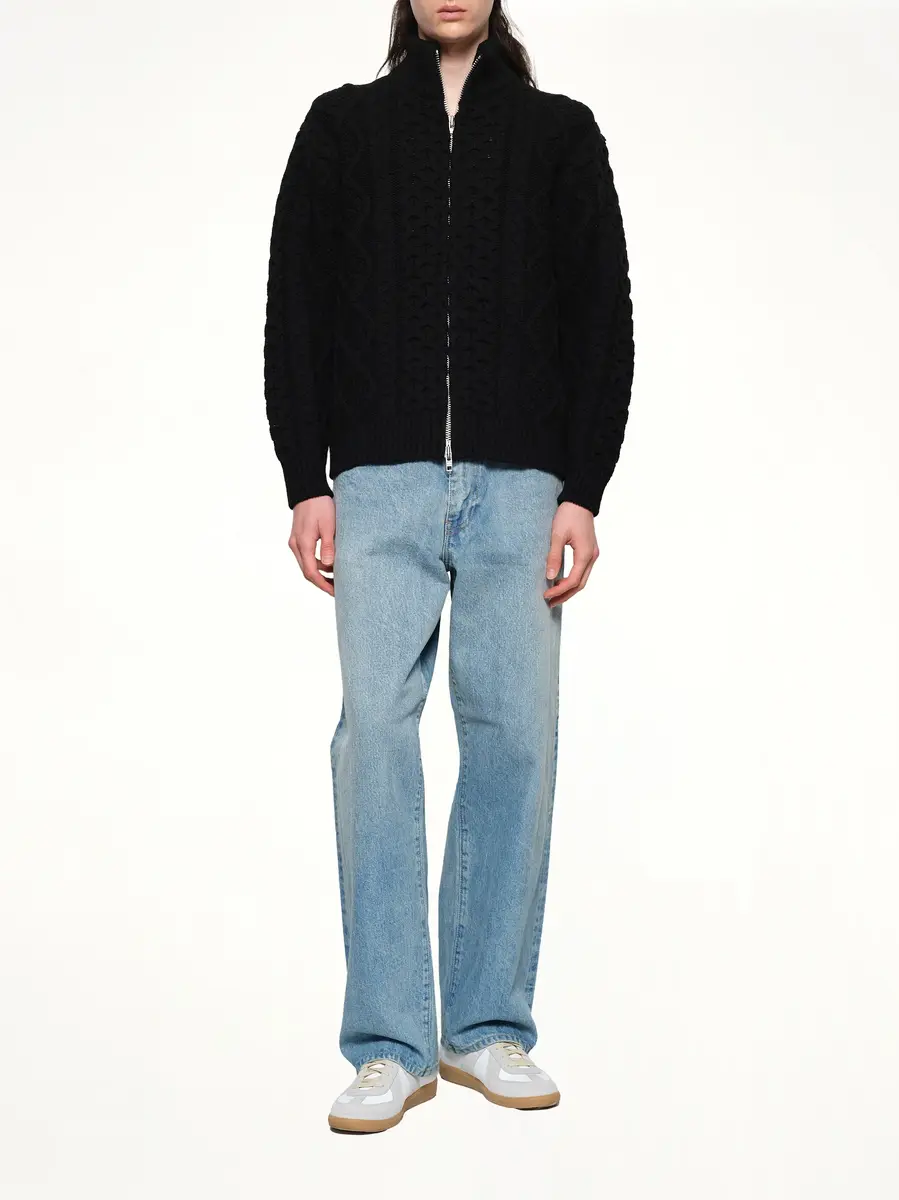 vowels Cable Knit Zip Up | Thumbnail 4 vowels Cable Knit Zip Up | Thumbnail 4