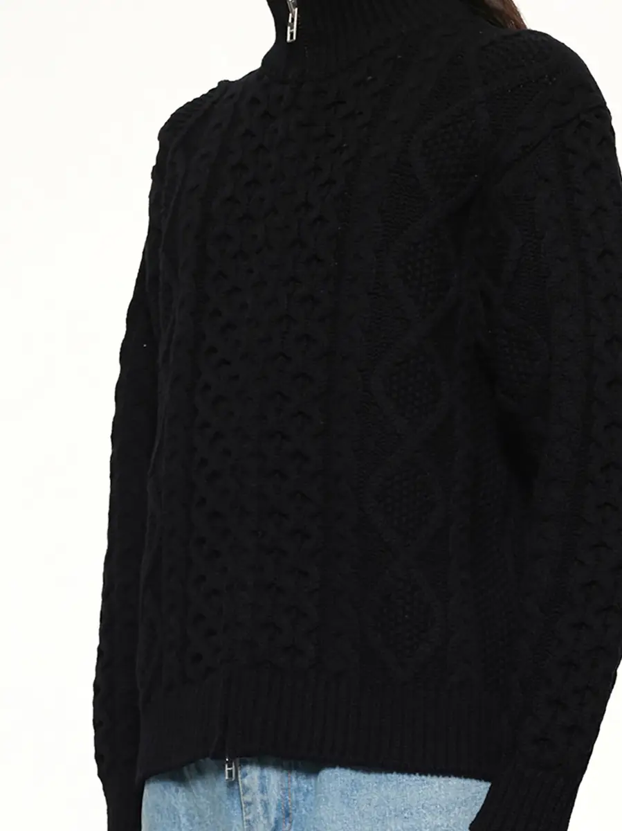 vowels Cable Knit Zip Up | Thumbnail 6 vowels Cable Knit Zip Up | Thumbnail 6