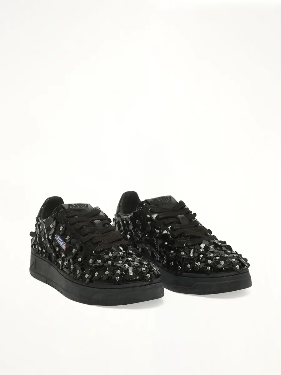 Autry Medalist Low Patent Flower Sneaker | Thumbnail 3 Autry Medalist Low Patent Flower Sneaker | Thumbnail 3