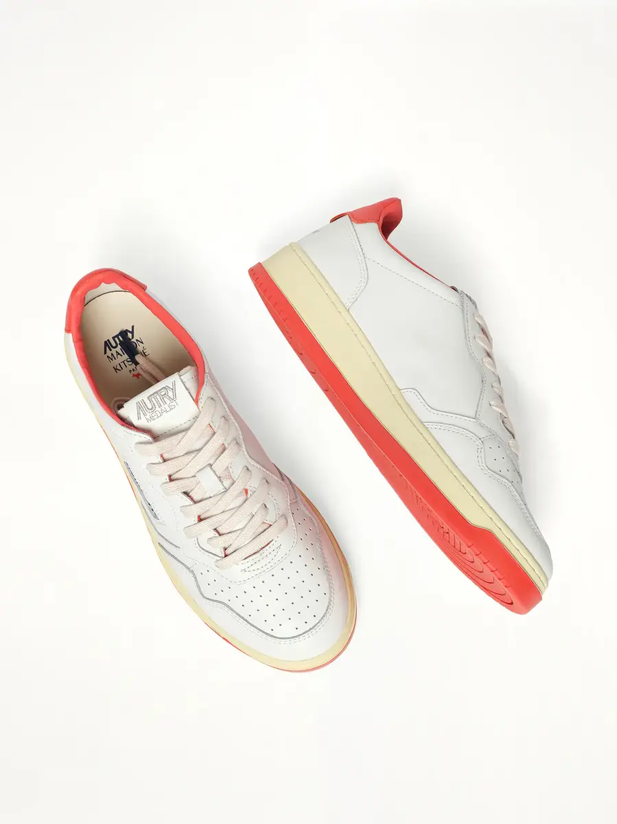 Autry Maison Kitsune Medalist Sneaker in White/red | Thumbnail 4 Autry Maison Kitsune Medalist Sneaker in White/red | Thumbnail 4