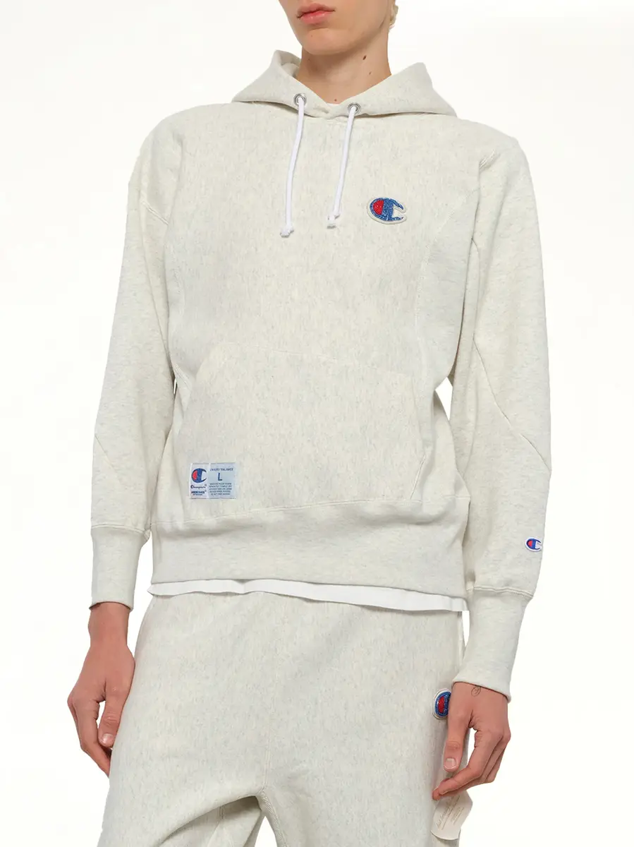 Undercover Undercover X Champion Hoodie in Oatmeal | Thumbnail 6