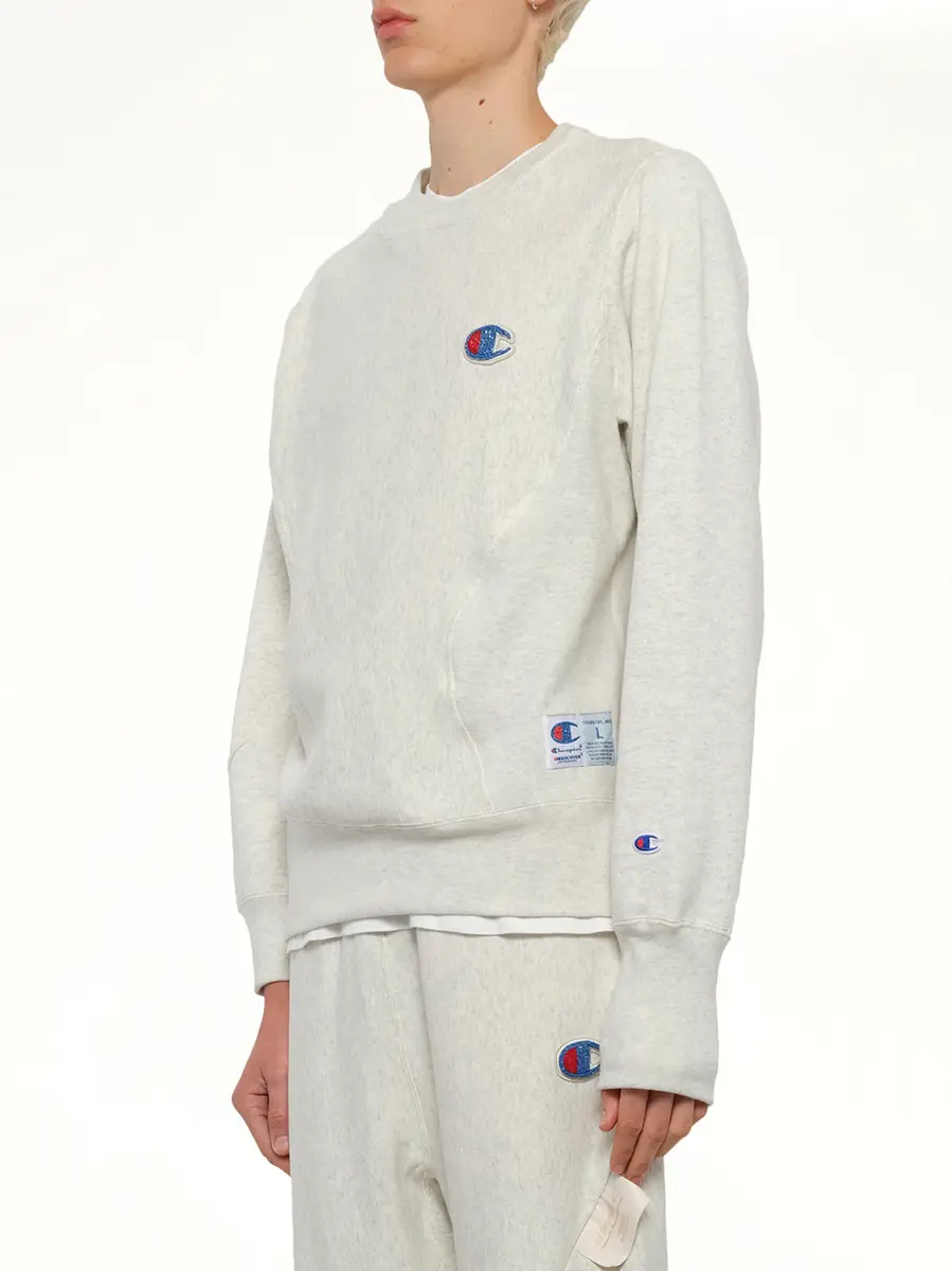 Undercover Undercover X Champion Sweatshirt in Oatmeal | Thumbnail 2 Undercover Undercover X Champion Sweatshirt in Oatmeal | Thumbnail 2