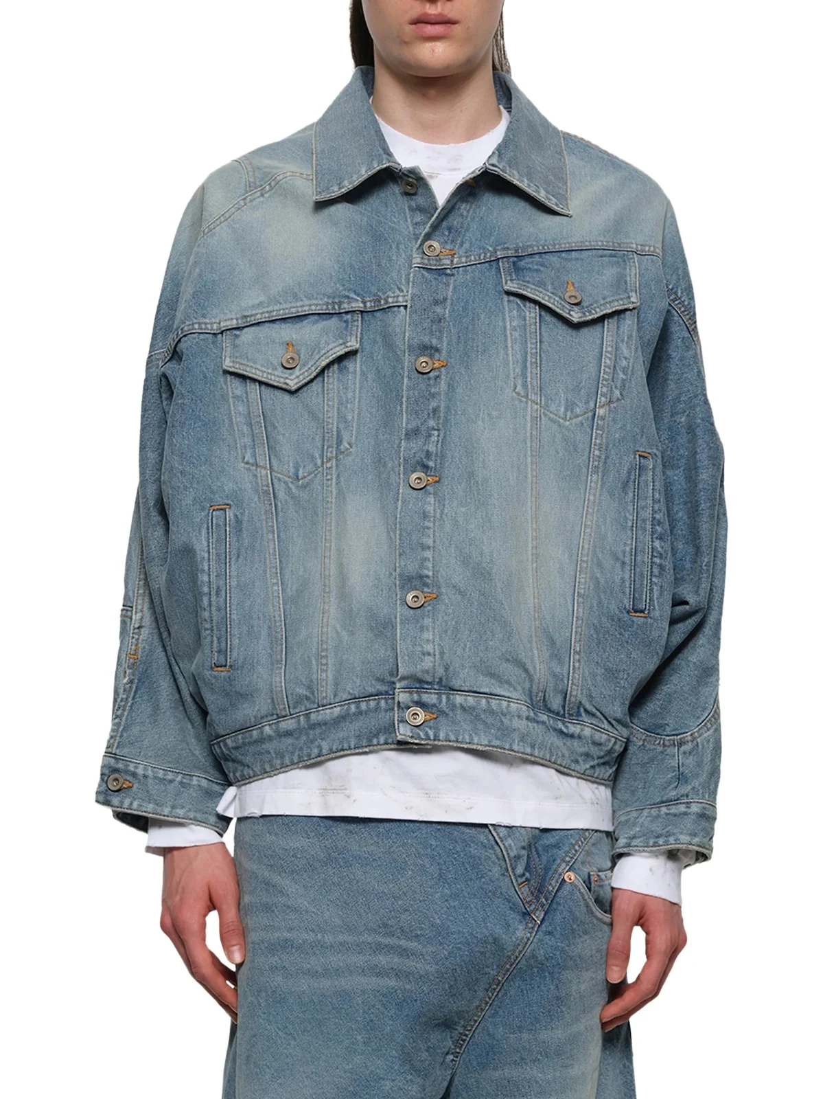 Distorted Cutting Denim Jacket Distorted Cutting Denim Jacket