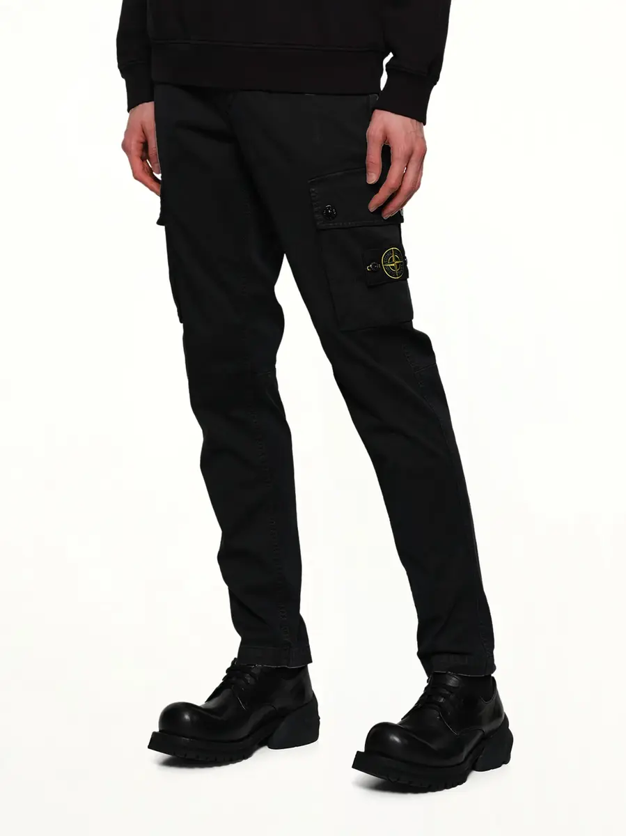 Stone Island 3100034 Stretch Organic Broken Twill Cotton 'Old' Effect Cargo Pants | Thumbnail 6 Stone Island 3100034 Stretch Organic Broken Twill Cotton 'Old' Effect Cargo Pants | Thumbnail 6