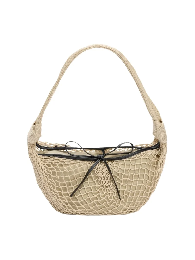 Lemaire Fortune Croissant Filt Bag in Light Beige