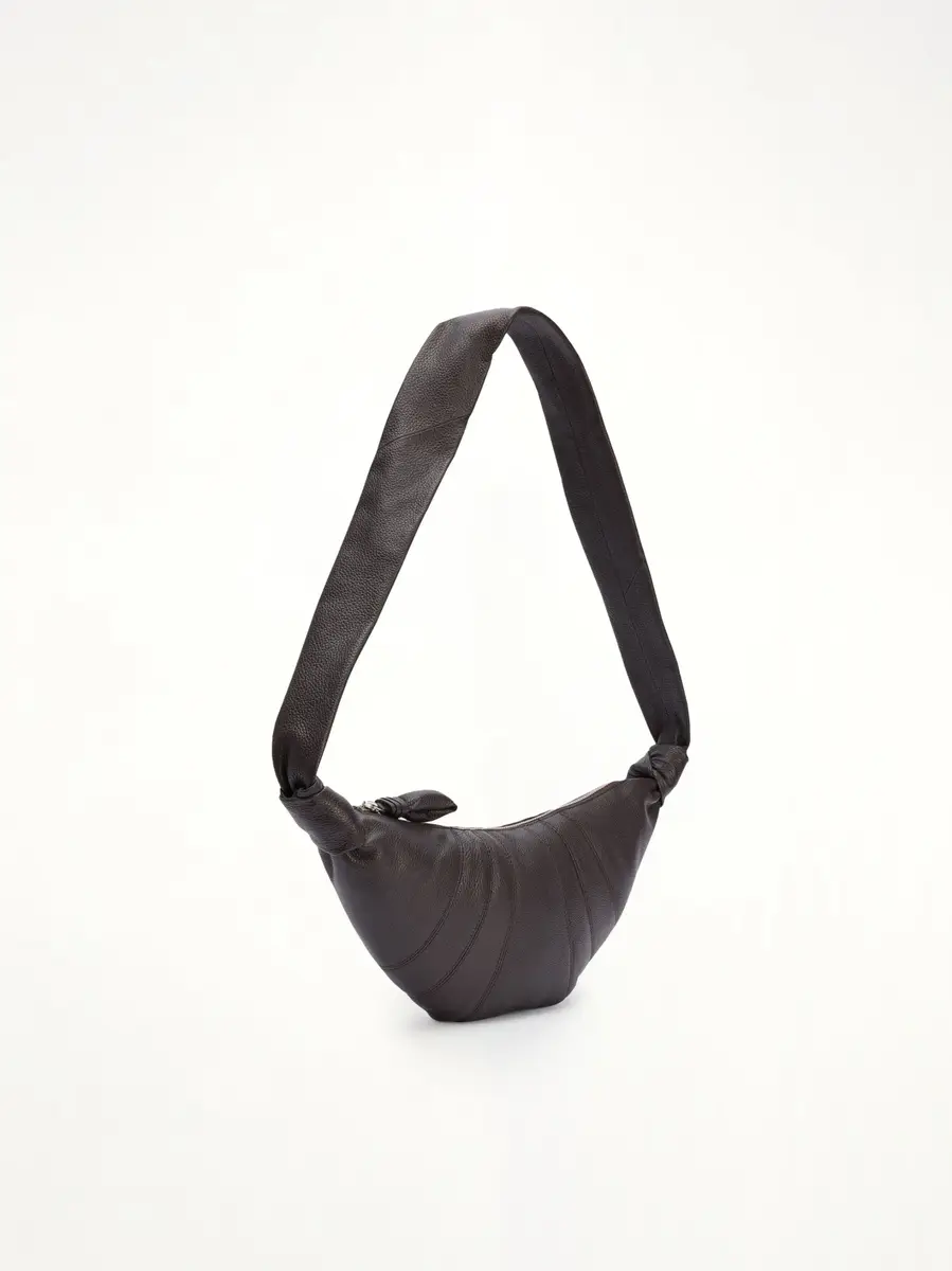 Lemaire Croissant Small Grained Leather Bag in Dark Chocolate | Thumbnail 3 Lemaire Croissant Small Grained Leather Bag in Dark Chocolate | Thumbnail 3