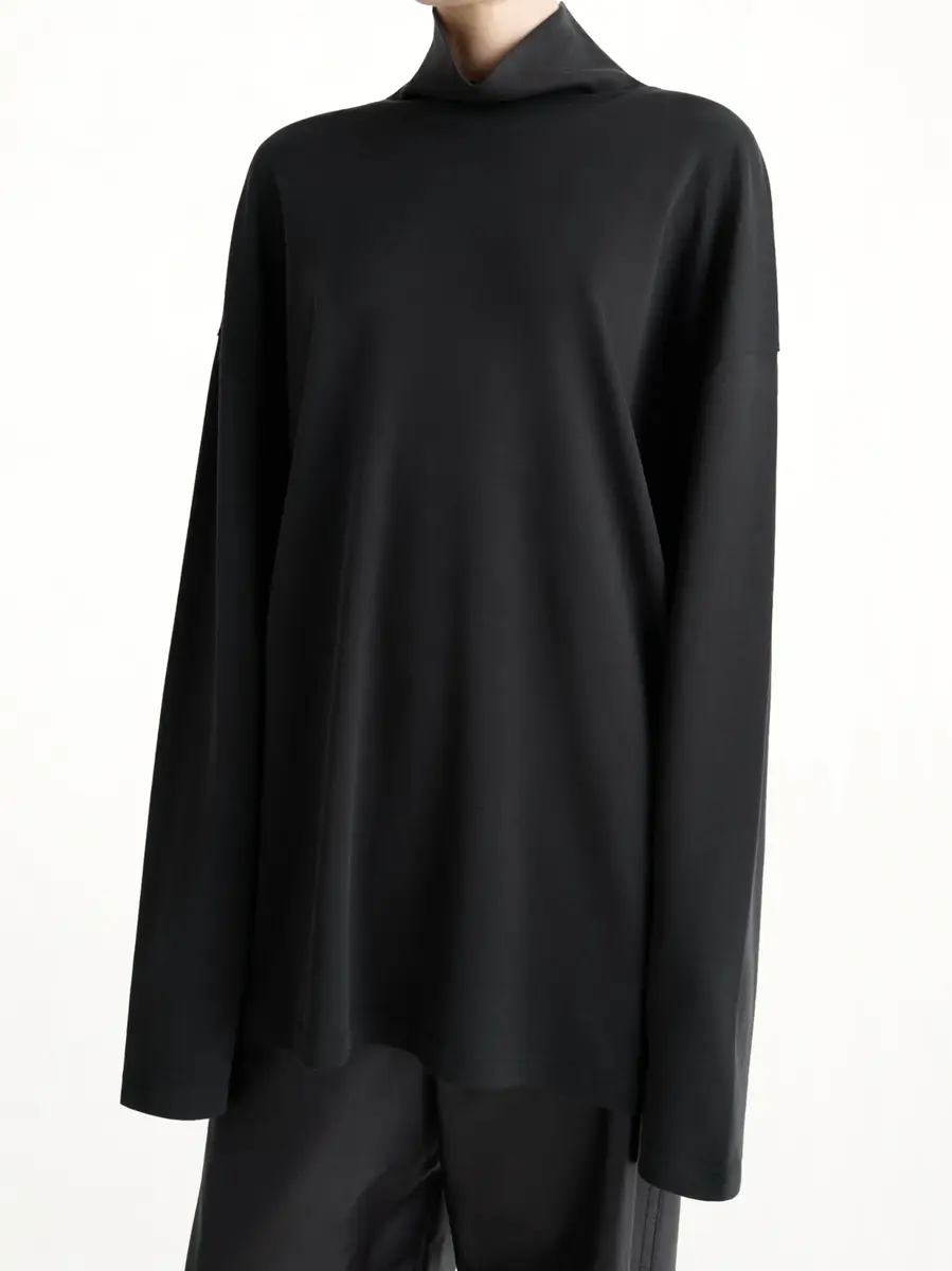 Lemaire Relaxed Mock Neck T-shirt | Thumbnail 2 Lemaire Relaxed Mock Neck T-shirt | Thumbnail 2