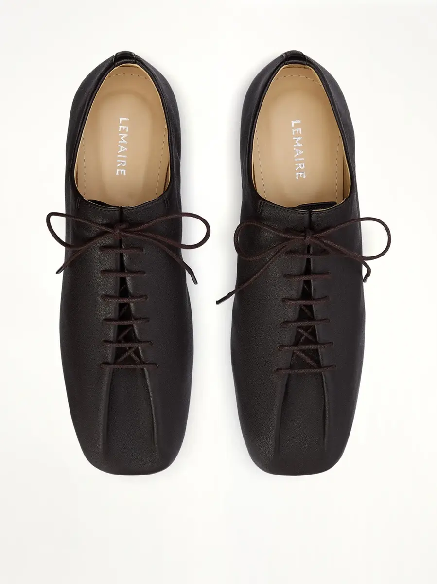Lemaire Souris Flat Classic Derbies in Dark Chocolate | Thumbnail 4 Lemaire Souris Flat Classic Derbies in Dark Chocolate | Thumbnail 4