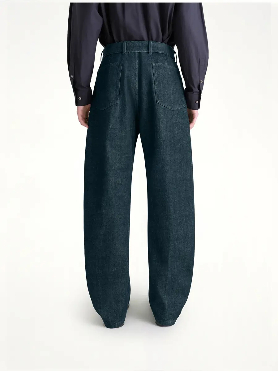Lemaire Twisted Belted Pants in Denim Indigo | Thumbnail 5 Lemaire Twisted Belted Pants in Denim Indigo | Thumbnail 5