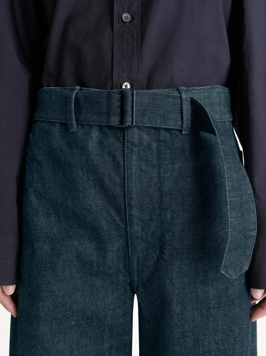 Lemaire Twisted Belted Pants in Denim Indigo | Thumbnail 6 Lemaire Twisted Belted Pants in Denim Indigo | Thumbnail 6