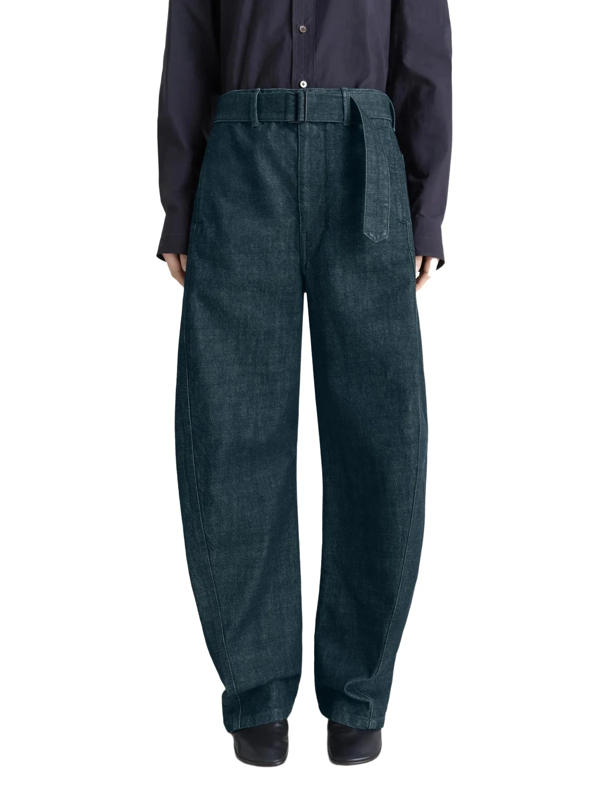 Twisted Belted Pants in Denim Indigo Twisted Belted Pants in Denim Indigo