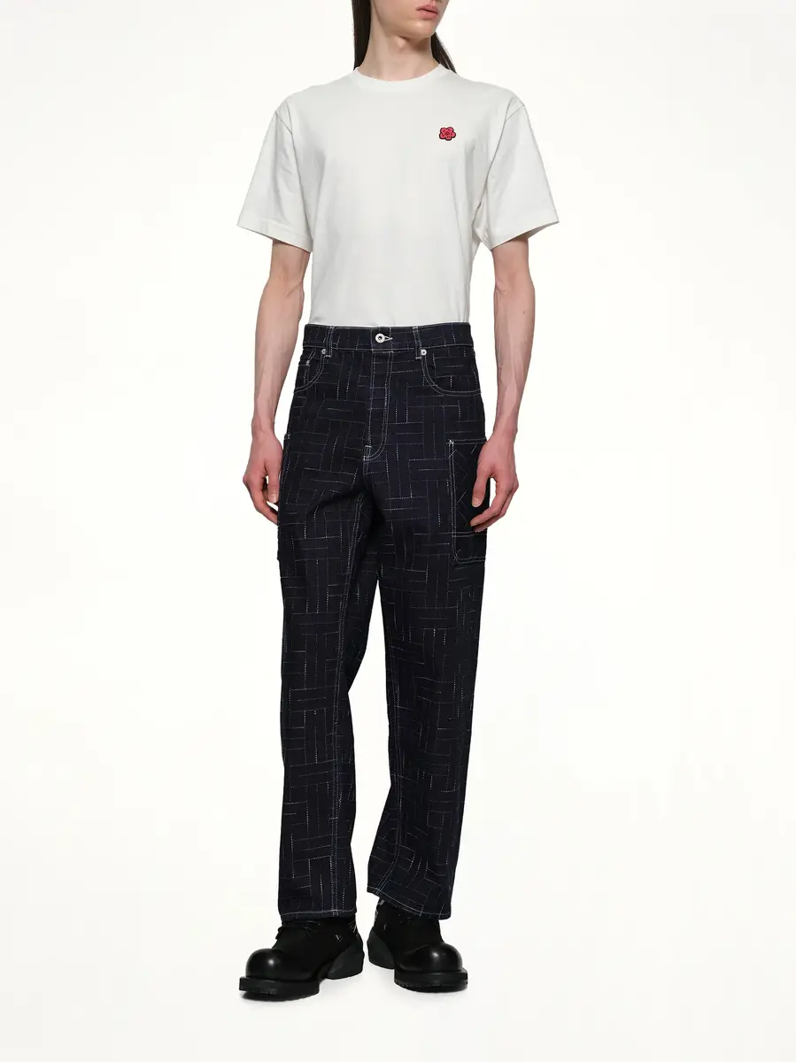 KENZO Kenzo Weave Cargo Monkey Fit Jeans in Rinse Blue Denim | Thumbnail 4 KENZO Kenzo Weave Cargo Monkey Fit Jeans in Rinse Blue Denim | Thumbnail 4