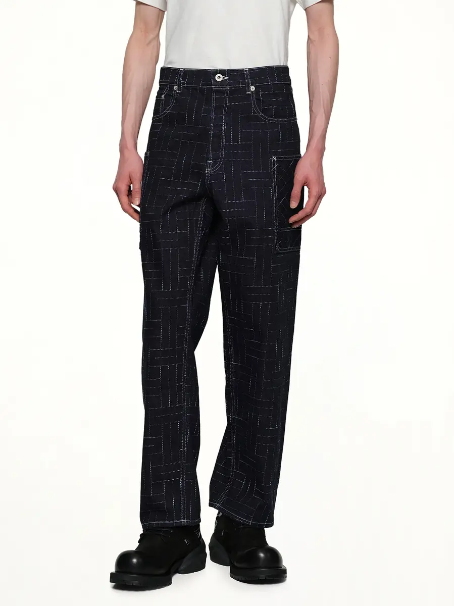 KENZO Kenzo Weave Cargo Monkey Fit Jeans in Rinse Blue Denim | Thumbnail 6 KENZO Kenzo Weave Cargo Monkey Fit Jeans in Rinse Blue Denim | Thumbnail 6